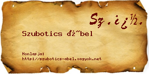 Szubotics Ábel névjegykártya